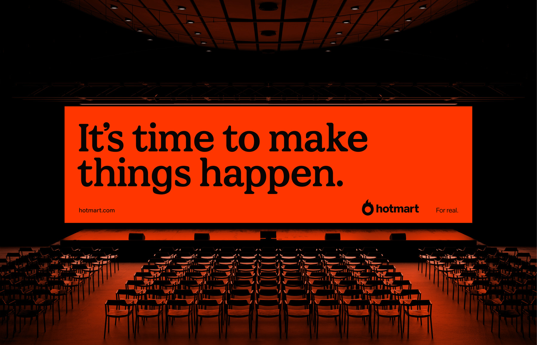 It's time to make things happen — event screen