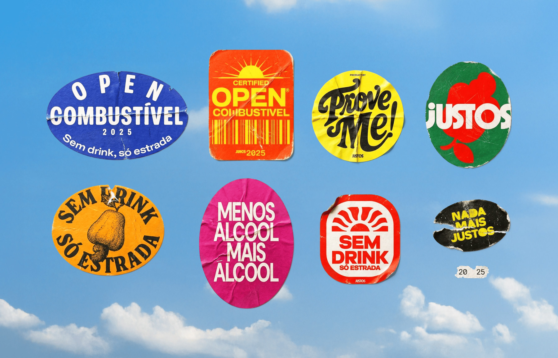 Sticker system — sem drink, só estrada